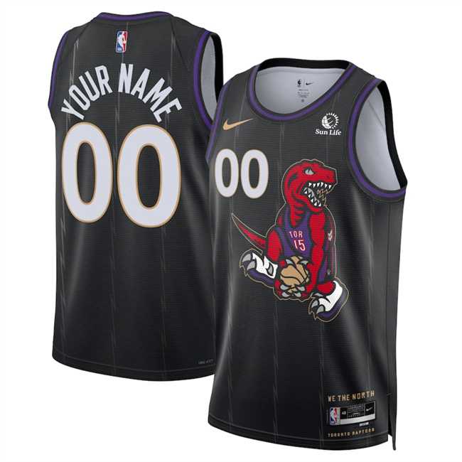 Men%27s Toronto Raptors Active Player Custom Black 2024-25 City Edition Stitched Basketball Jersey